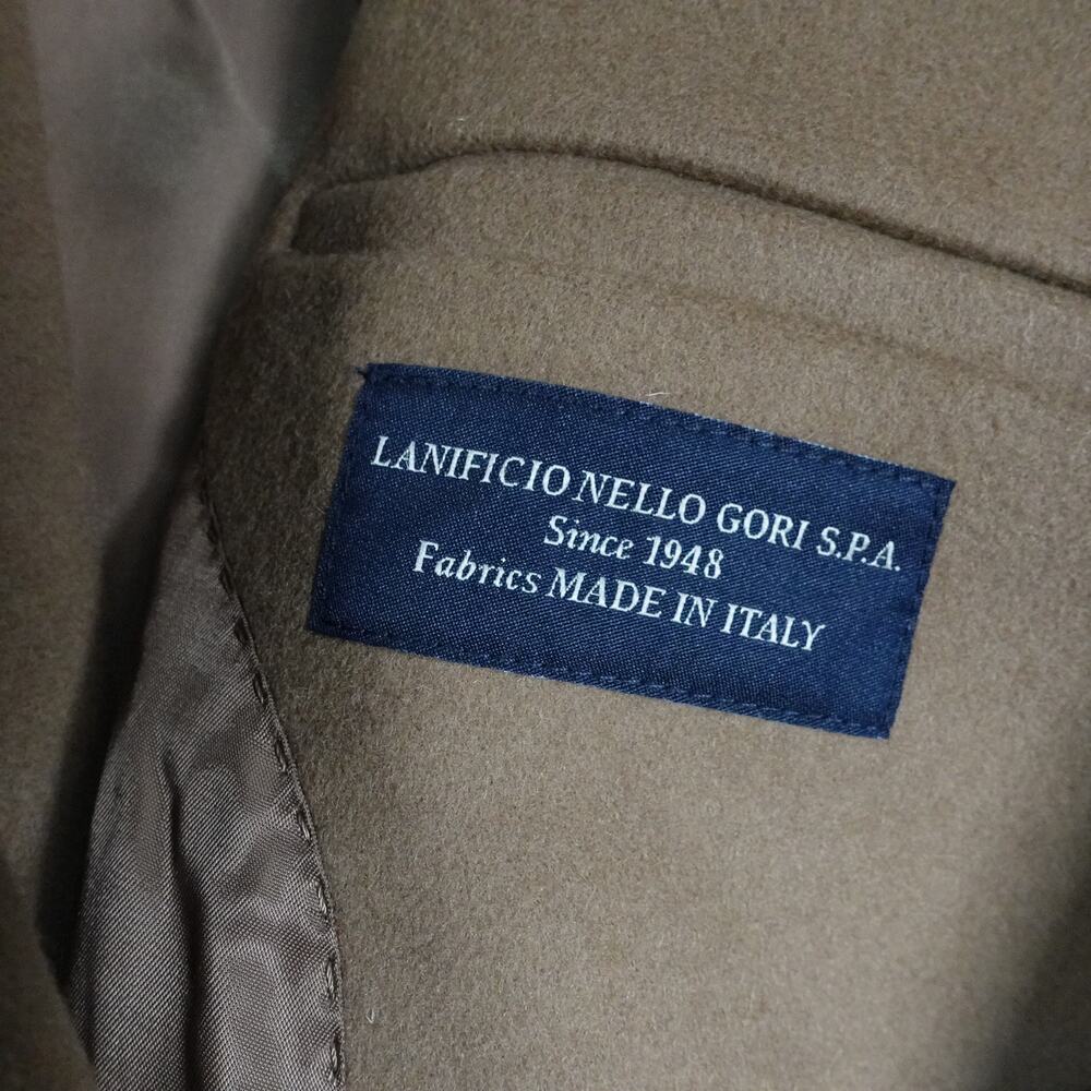 NWOT Quince Womens Large Dark Camel Tan Italian Wool Double-Breasted Coat Retro - Picture 4 of 7